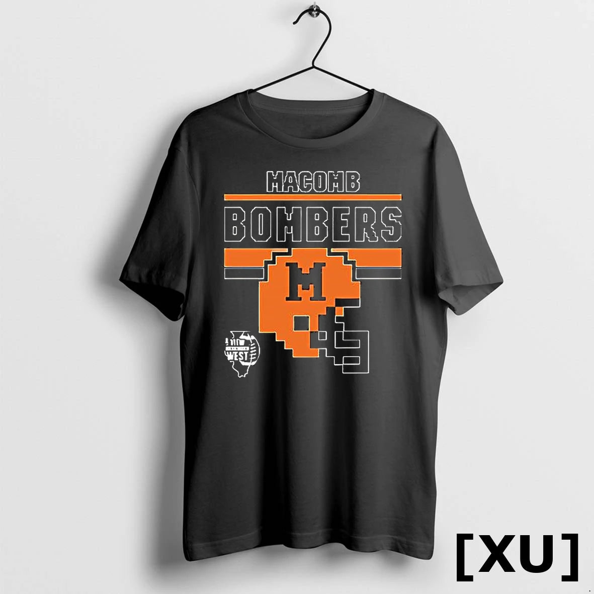 Official Macomb Bombers Illinois Football Team 8 Bit Pixel Helmet Tshirts Sweater