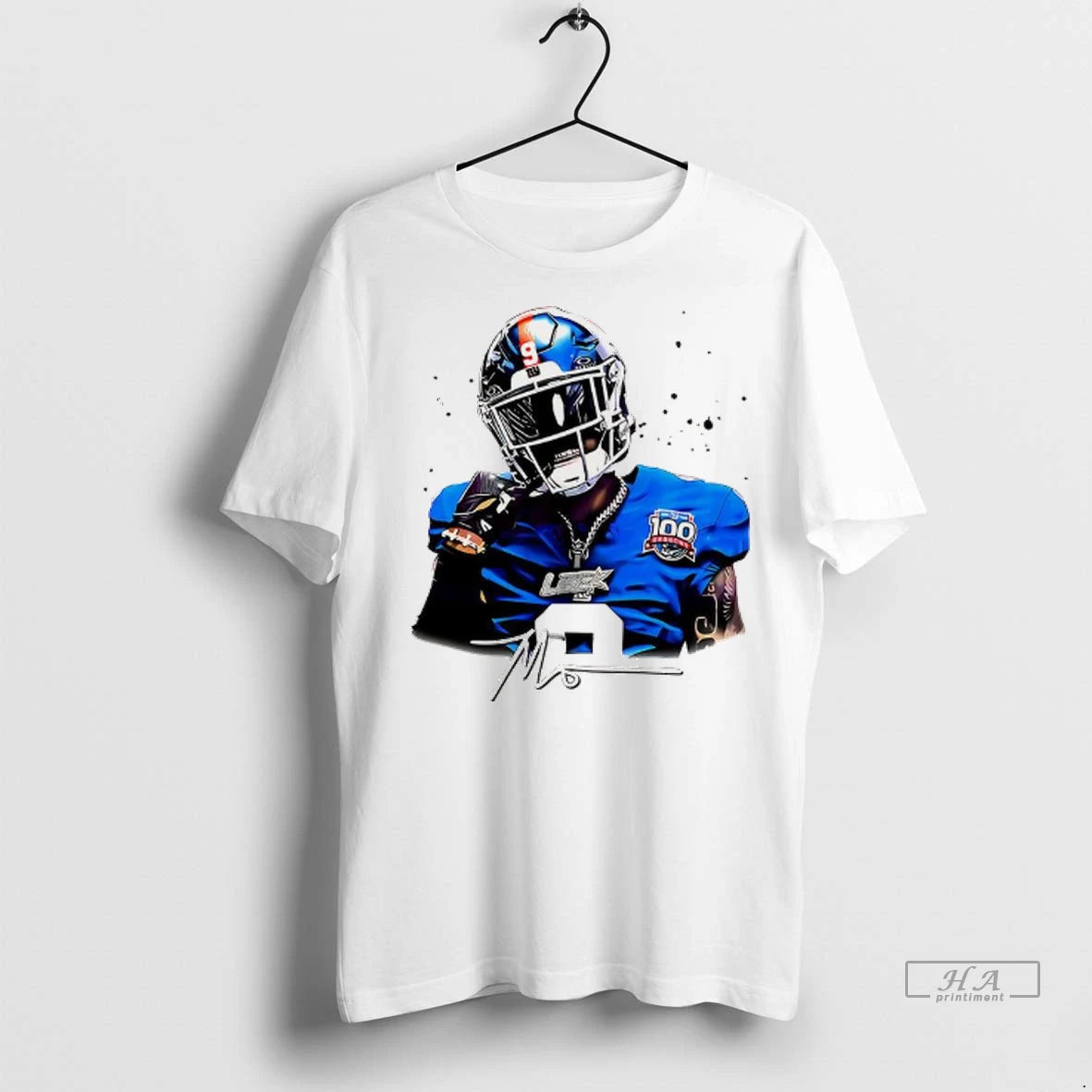 Official Malik Nabers New York Giants Football Rookie Gang Signature Tshirts Sweater