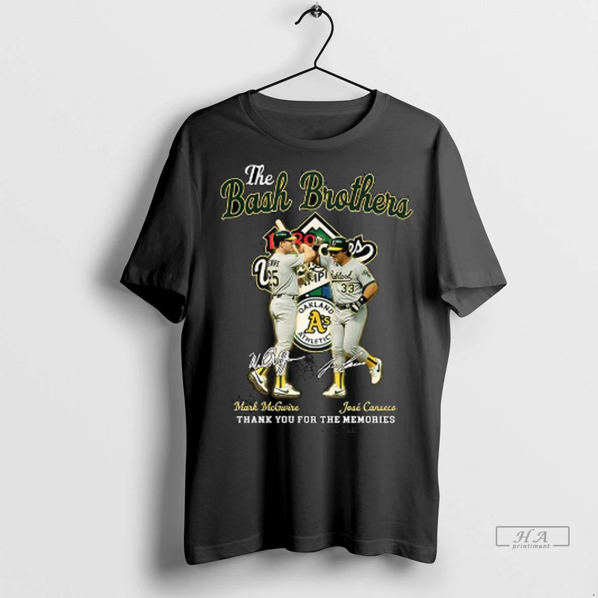 Official Mark Mcgwire And Jose Canseco Oakland Athletics Baseball The Bash Brothers Signature Tshirts Sweater