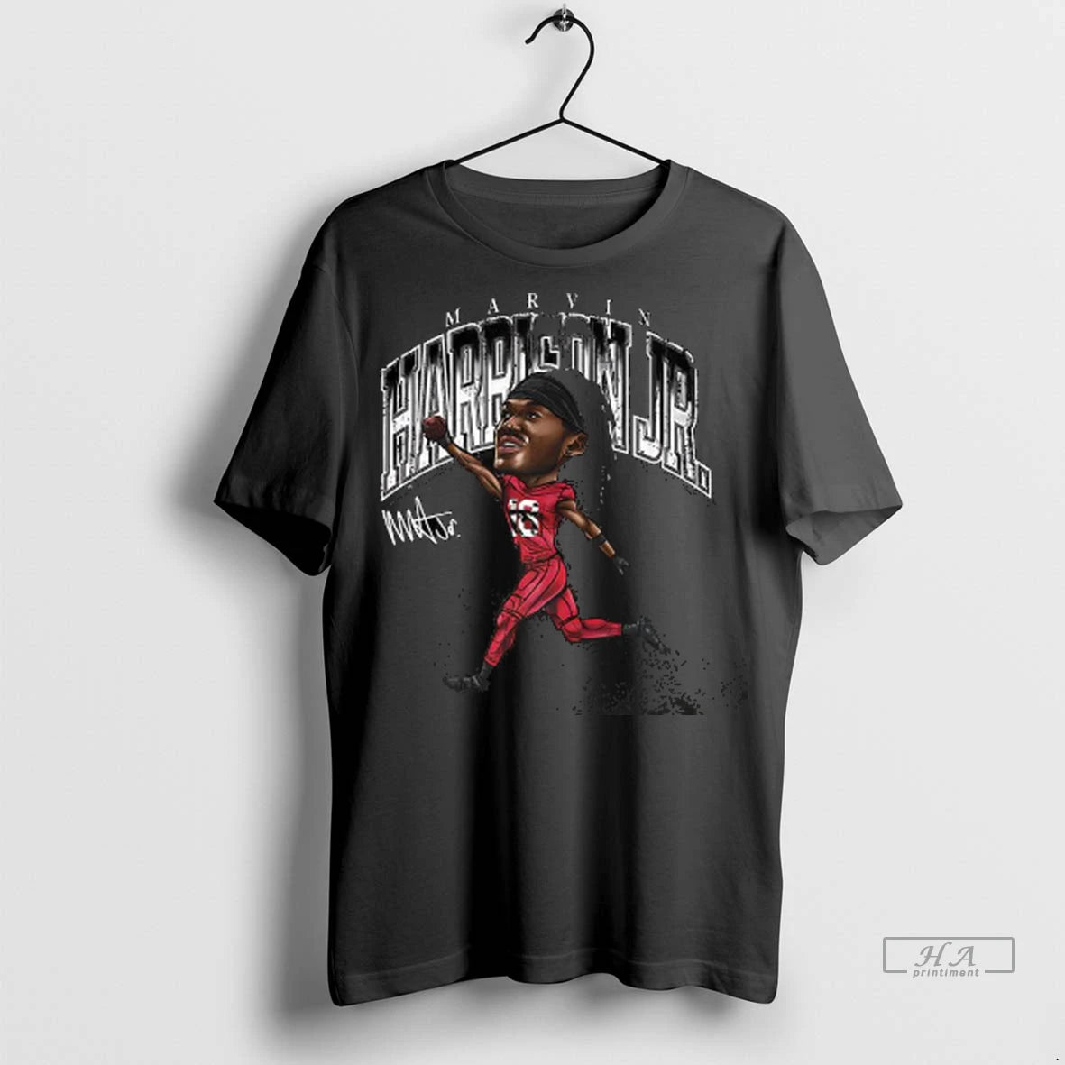 Official Marvin Harrison Jr Arizona Cardinals Football Cartoon Signature Tshirts Sweater