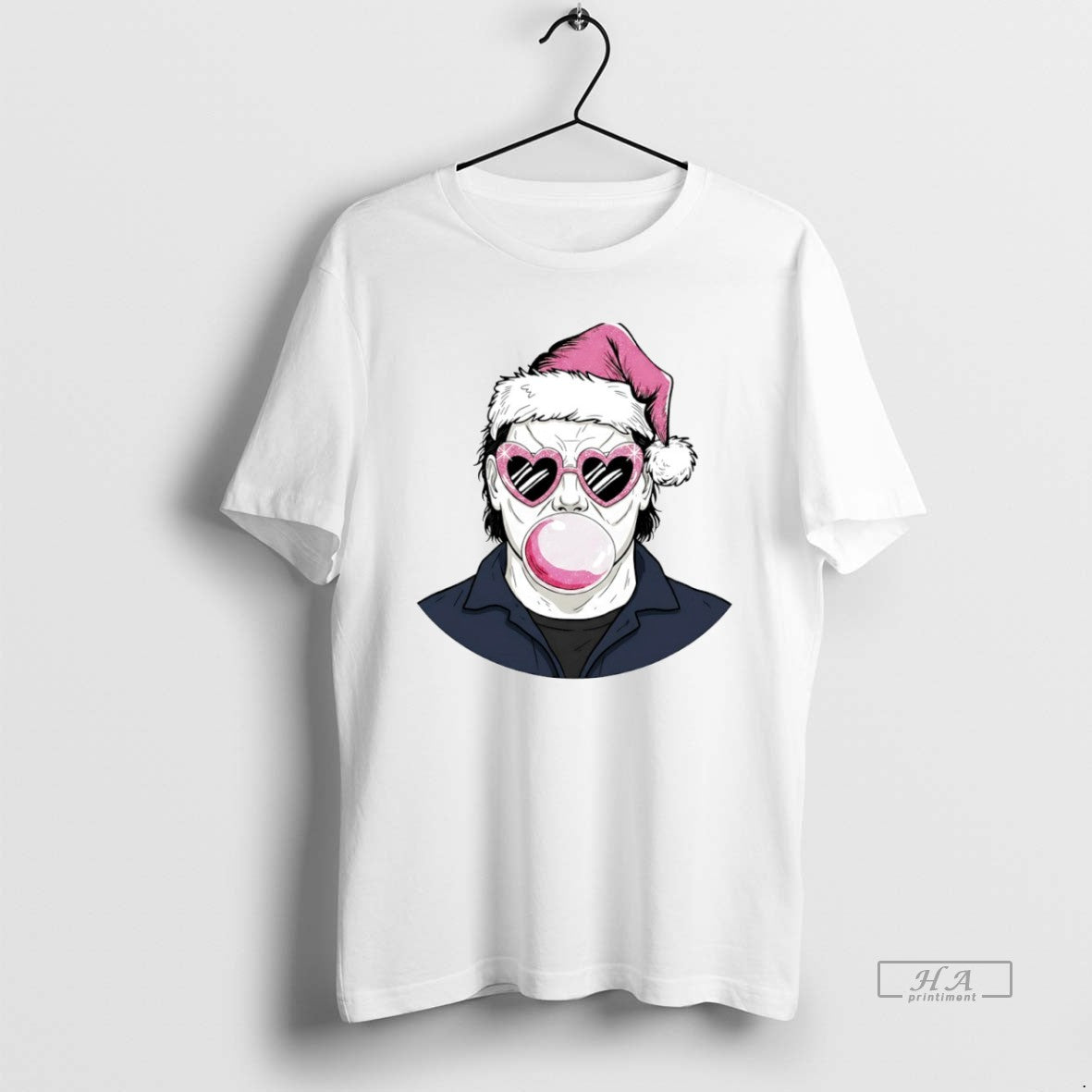 Official Merry Christmas Michael Myers Bubble Gum Circle