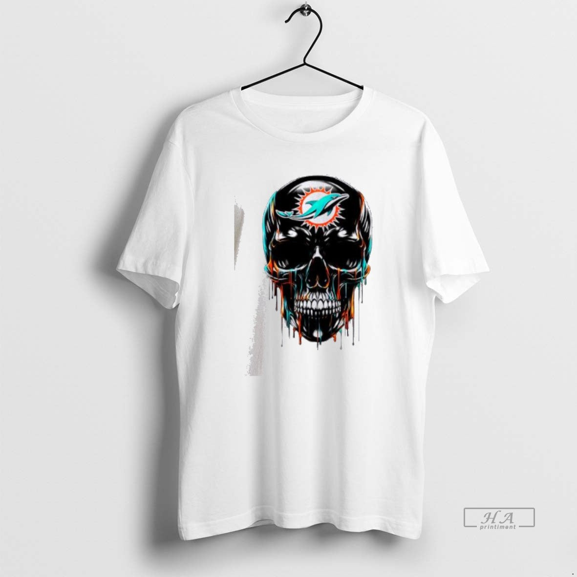 Official Miami Dolphins Skull Black Art