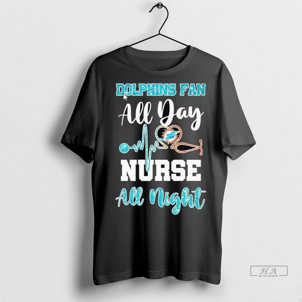 Official Miami Dolphins Fan All Day Nurse All Night Tshirts Sweater
