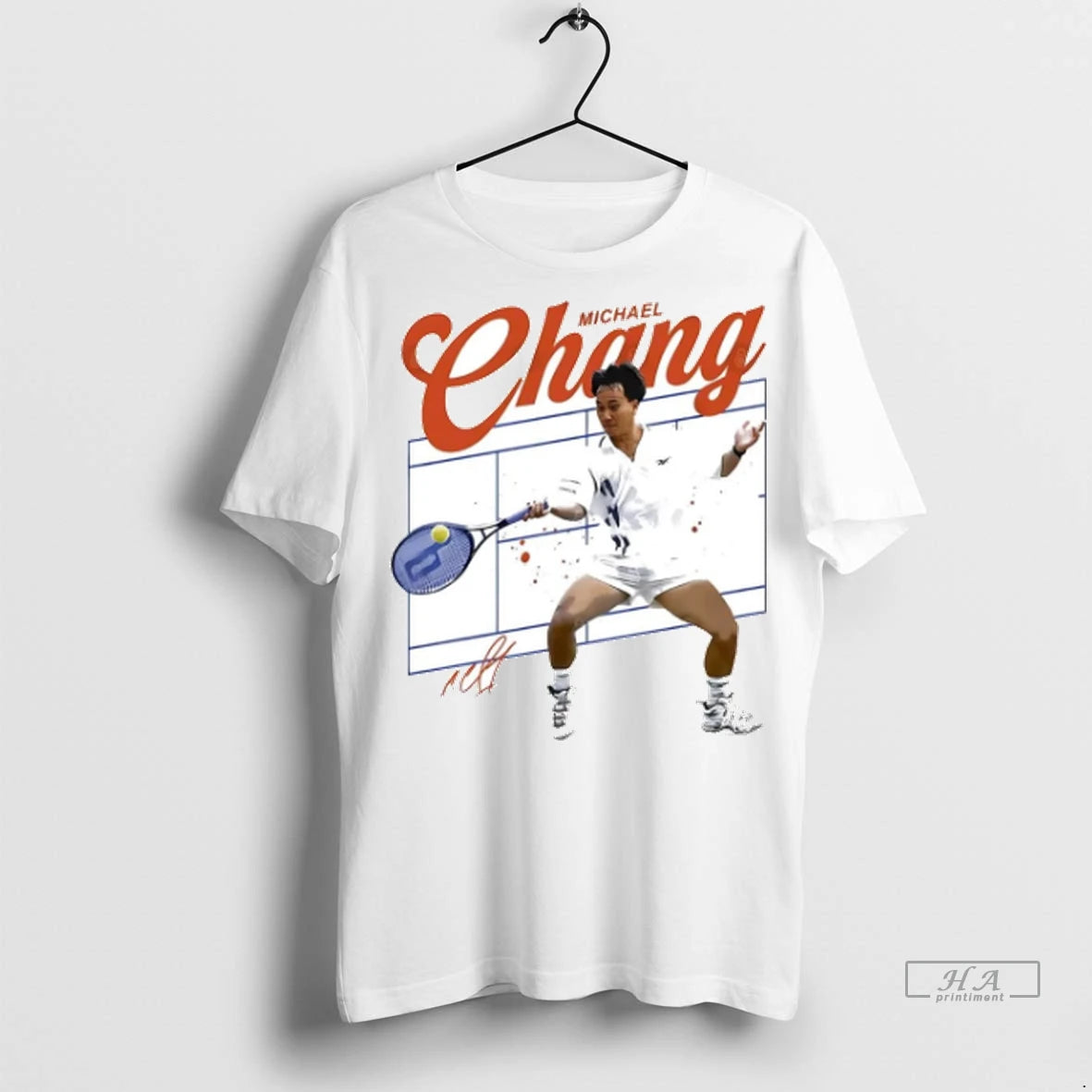 Official Michael Chang Tennis Signature Tshirts Sweater