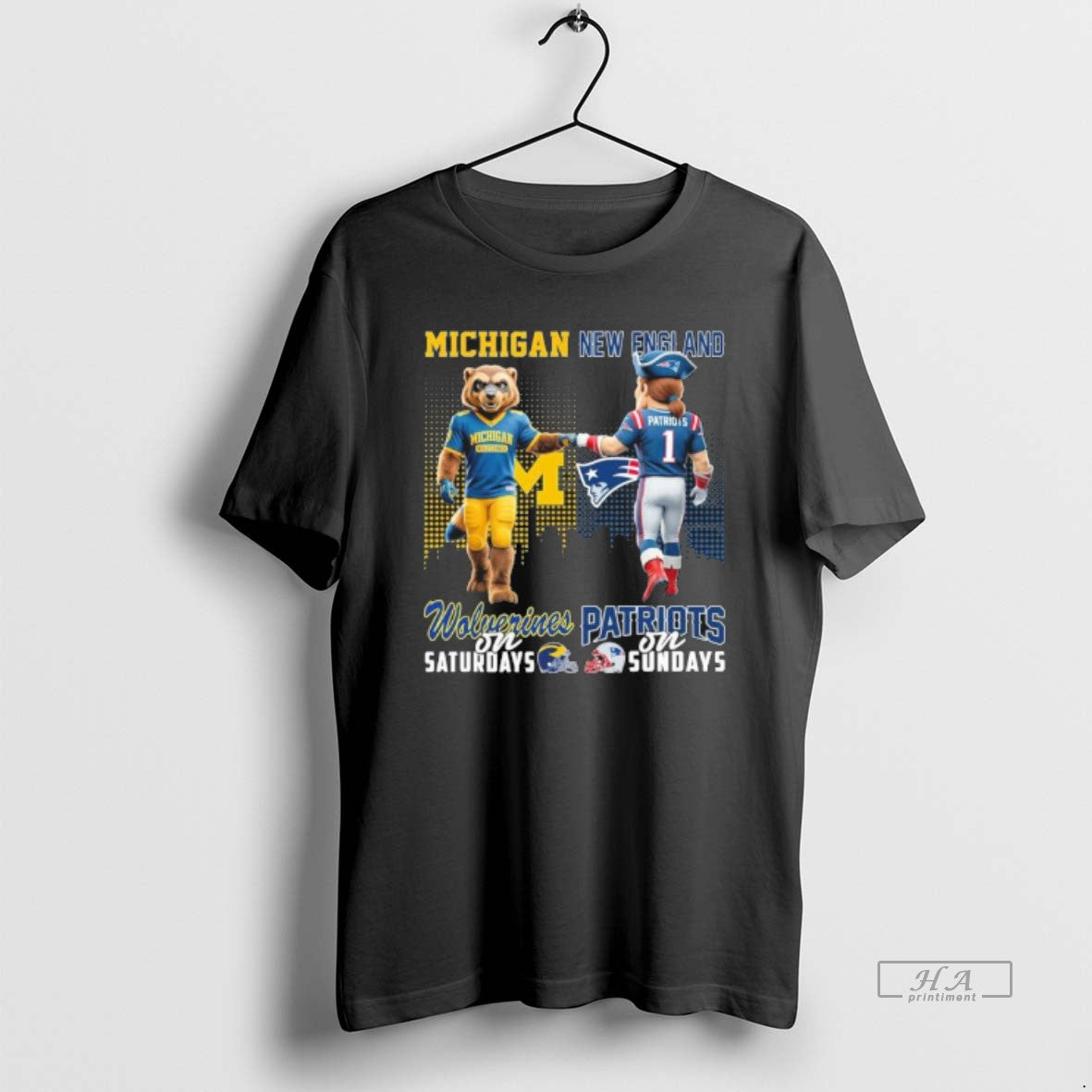 Official Michigan Vs Patriots Mascot On Saturdays And On Sundays