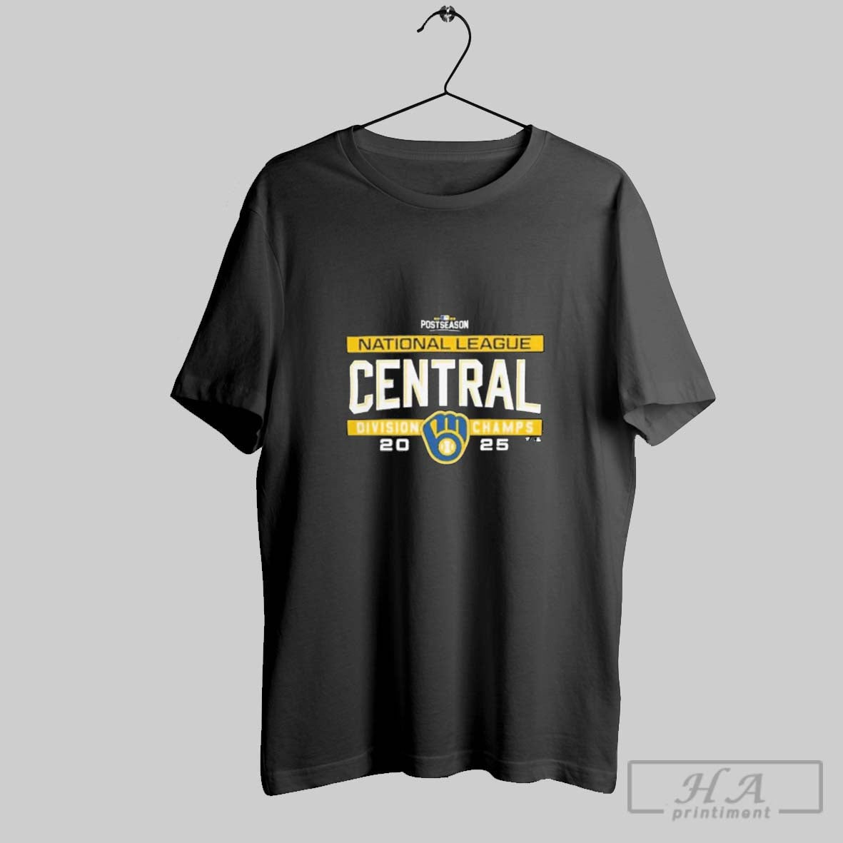 Official Milwaukee Brewers Mlb 2025 Nl Central Division Title Postseason Locker Room Team Women Tee