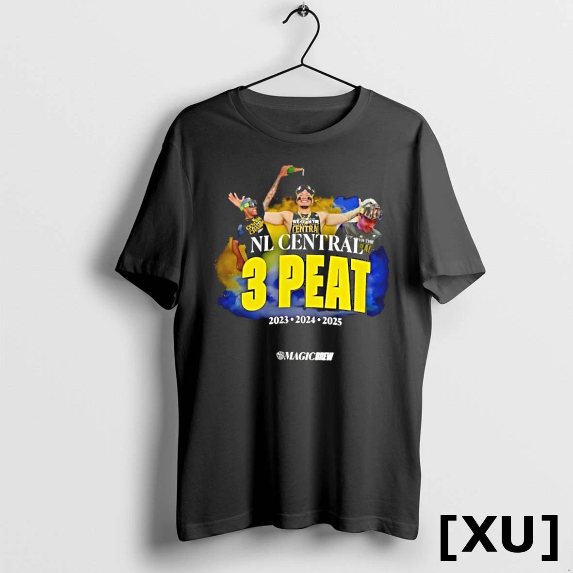 Official Milwaukee Brewers Nl Central 3 Peat Champions 2023 2024 2025 Tshirts Sweater