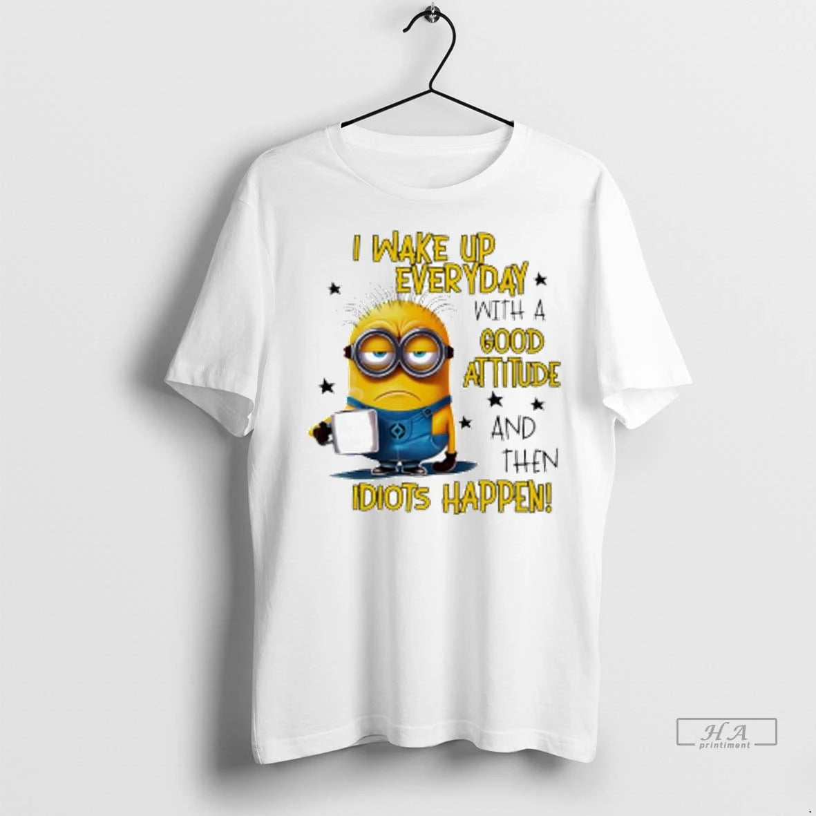 Official Minion I Wake Up Everyday With A Good Attitude Ladies Tshirts Sweater