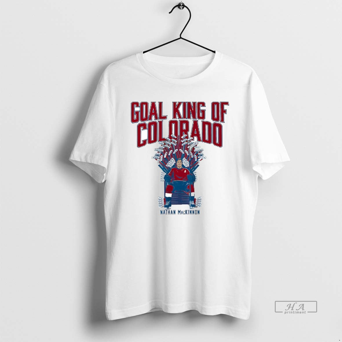 Official Nathan Mackinnon Thrones Goal King Of Colorado Avalanche