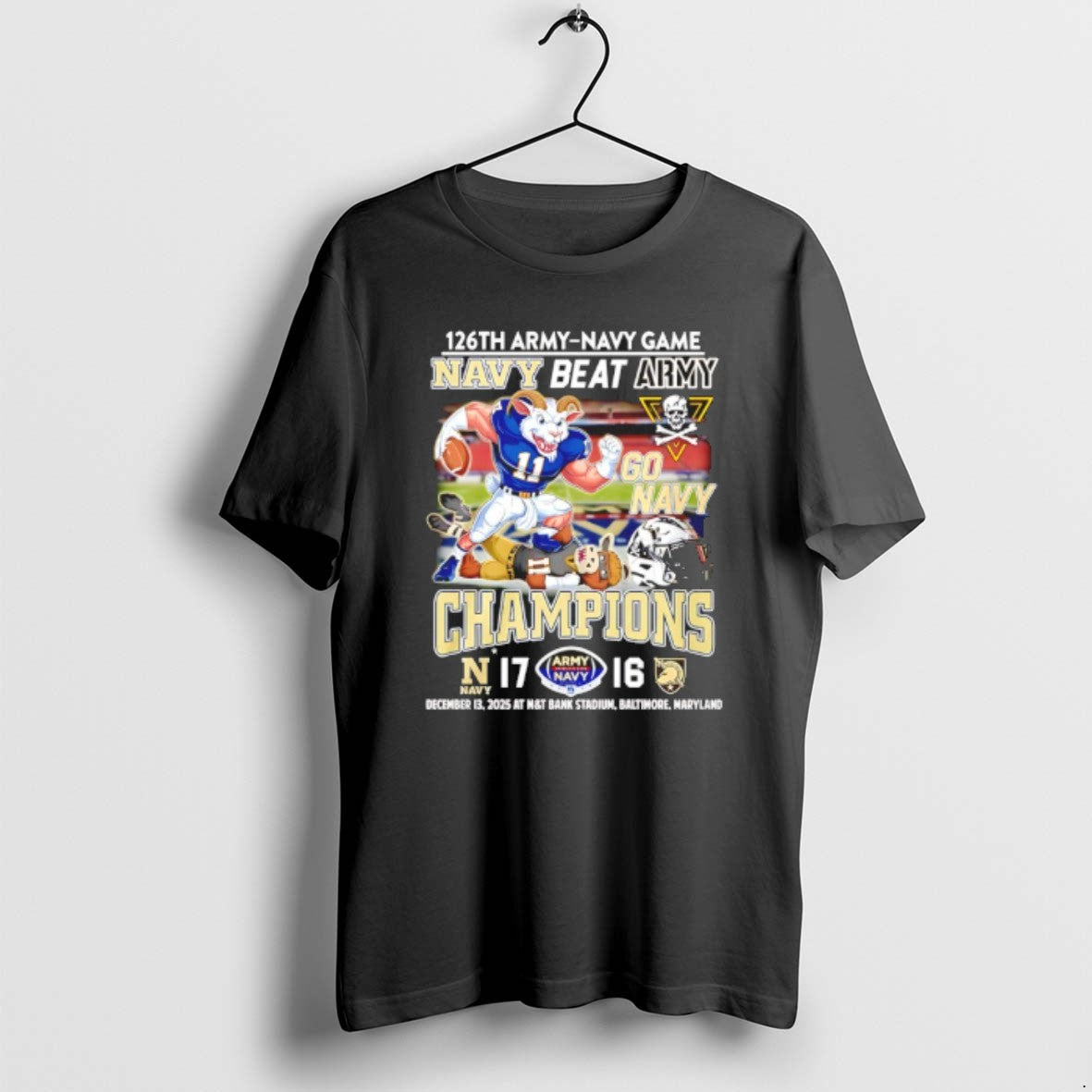 Official Navy Midshipmen 126th Army Navy Game Champions Navy Beat Army Mascot