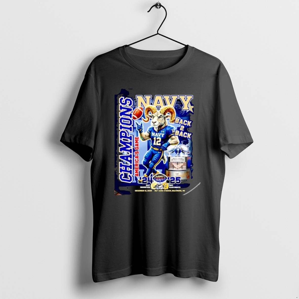 Official Navy Midshipmen 2025 Americas Game Champions Back To Back 24 25 Christmas