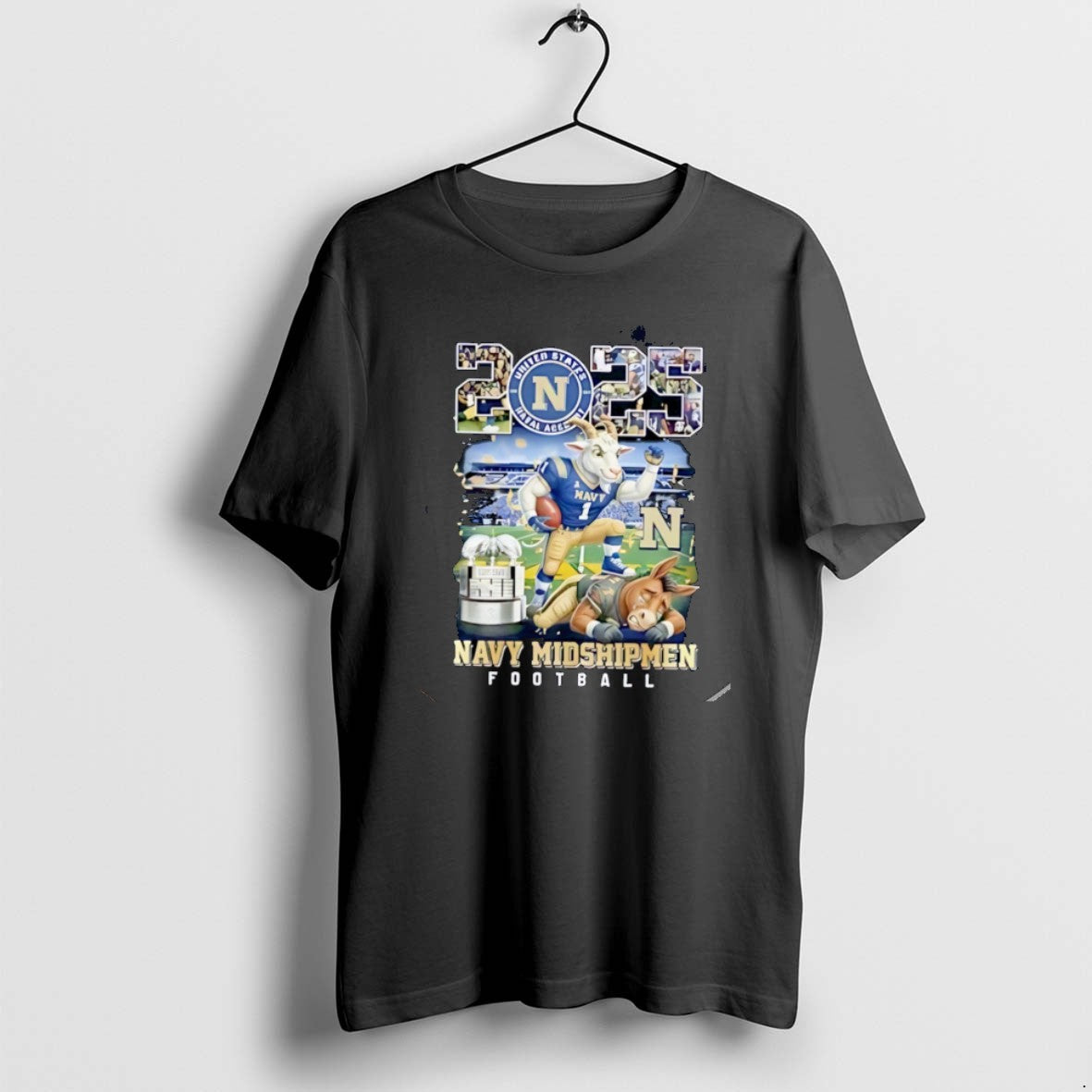 Official Navy Midshipmen 2025 Commander In Chiefs Trophy Champions Mascot Christmas