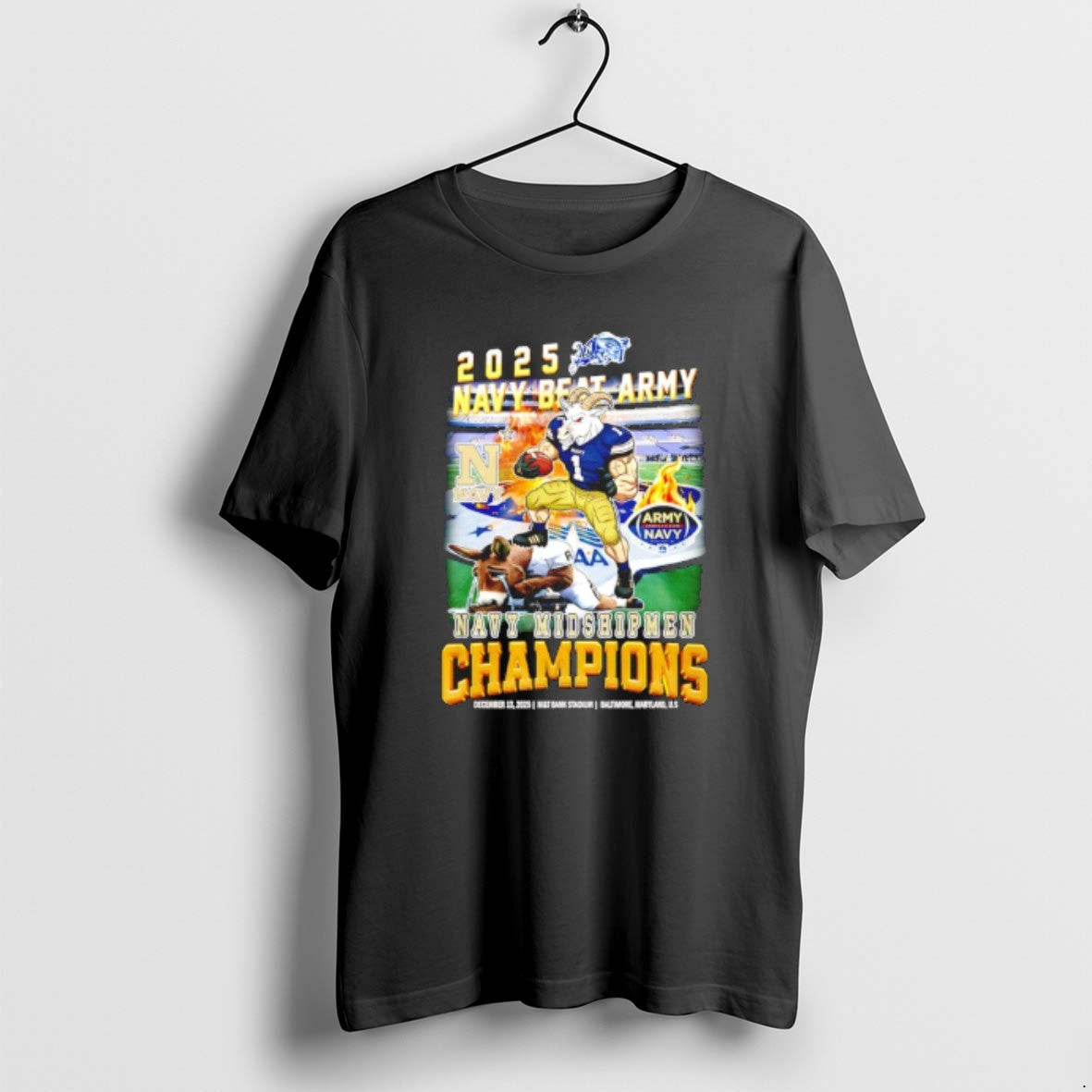 Official Navy Midshipmen 2025 Navy Beat Army Champions Mascot