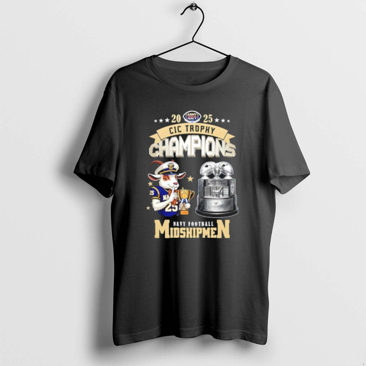 Official Navy Midshipmen Football 2025 Cic Trophy Champions Mascot