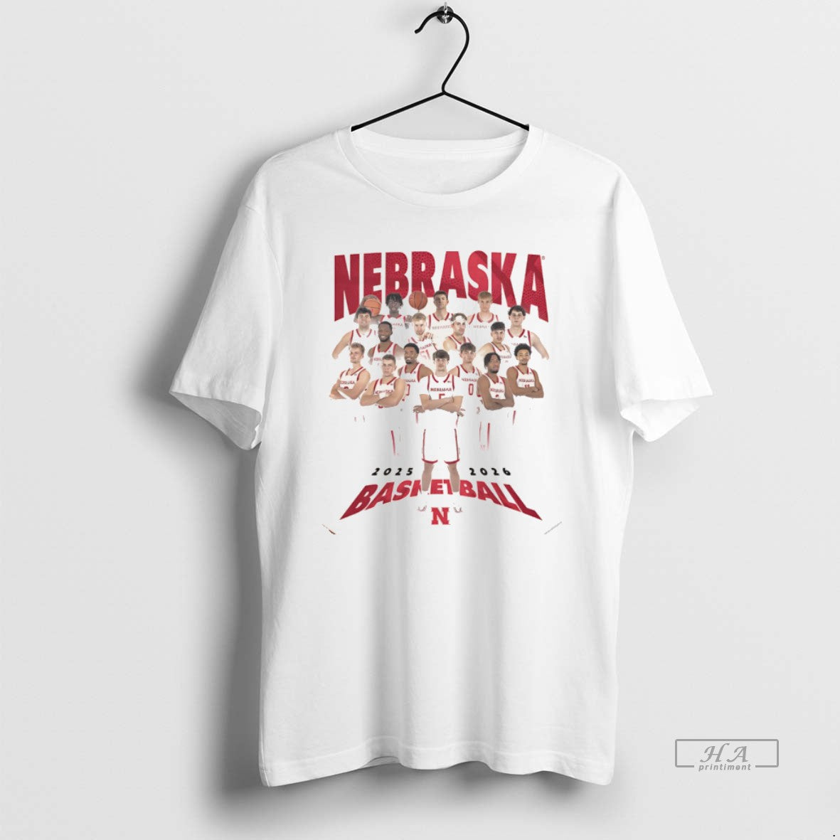 Official Nebraska Mens Basketball Team 2025 2026 Collage Christmas