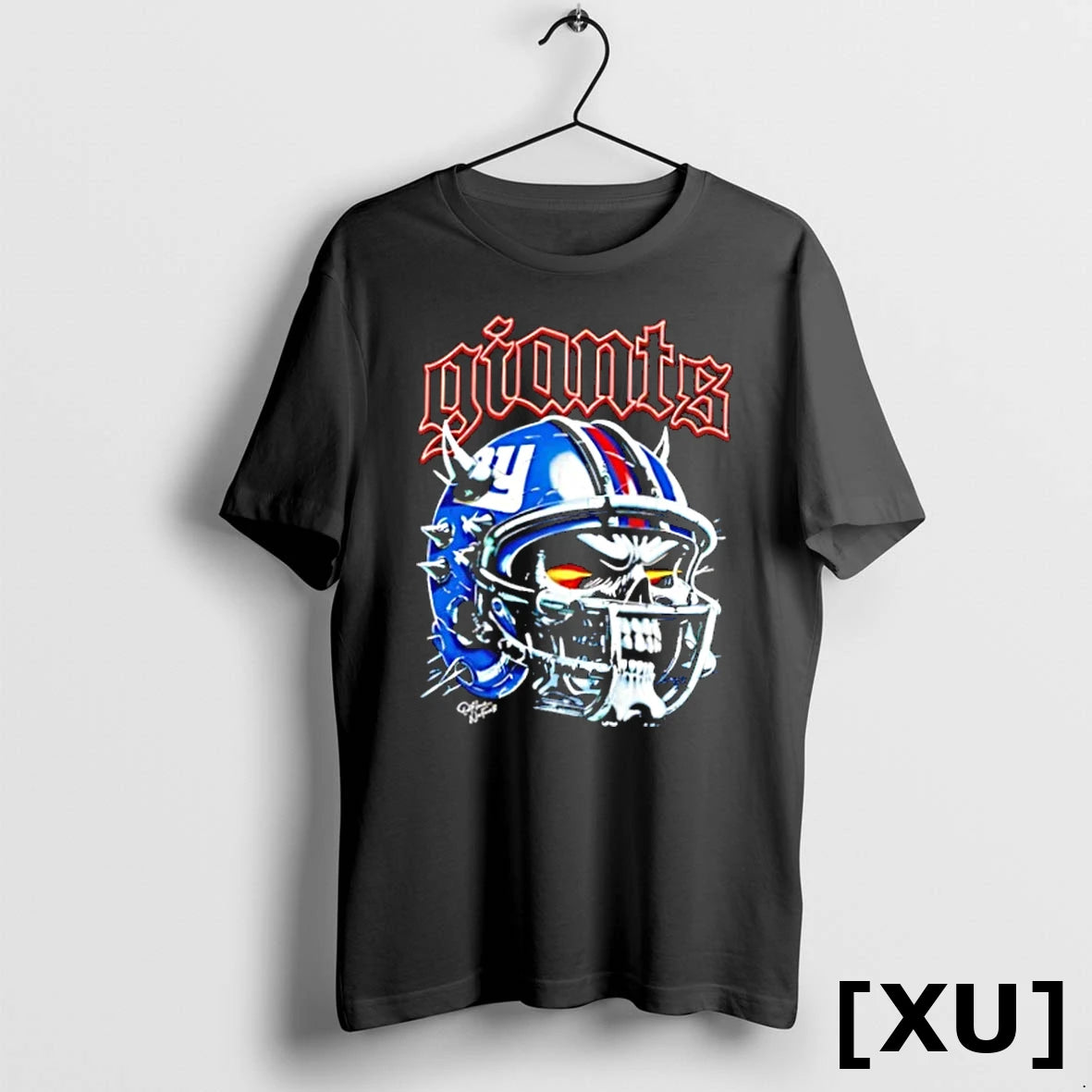 Official New York Giants Skull Helmet Tshirts Sweater