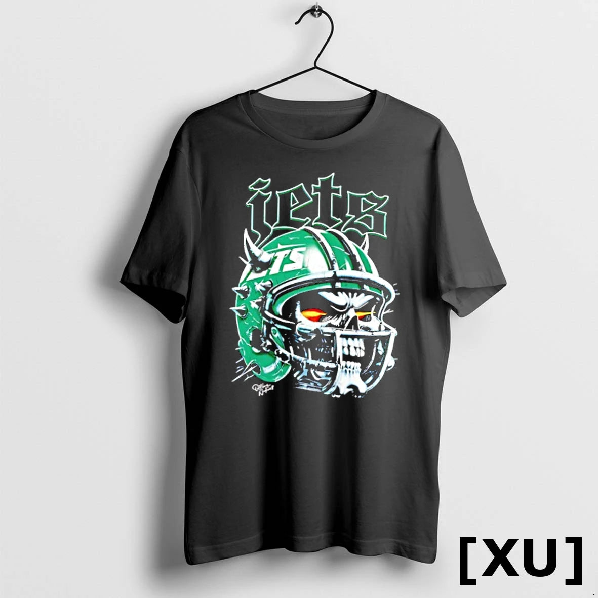 Official New York Jets Skull Helmet Graphic Tshirts Sweater
