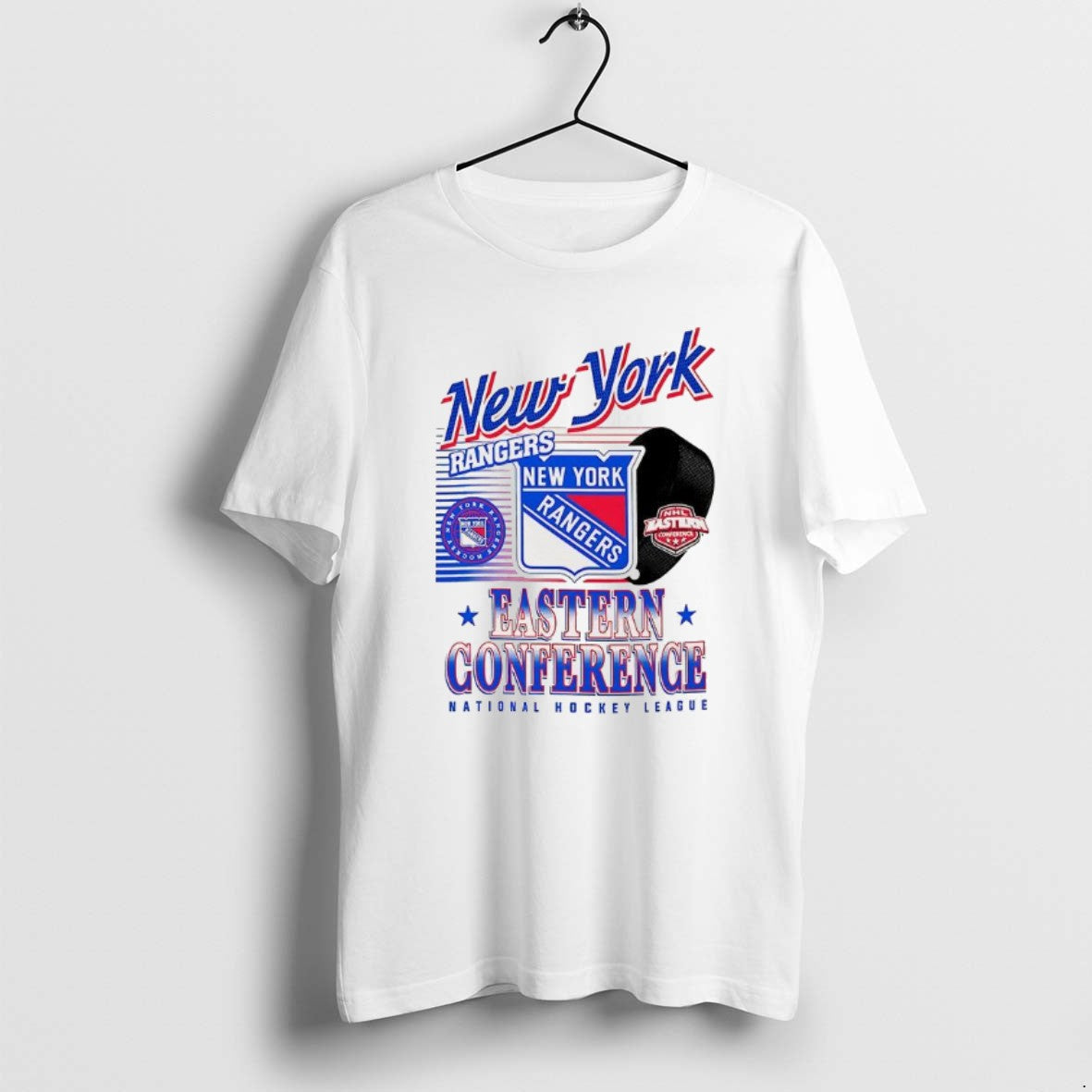 Official New York Rangers Nhl Eastern Conference Logo And Ball