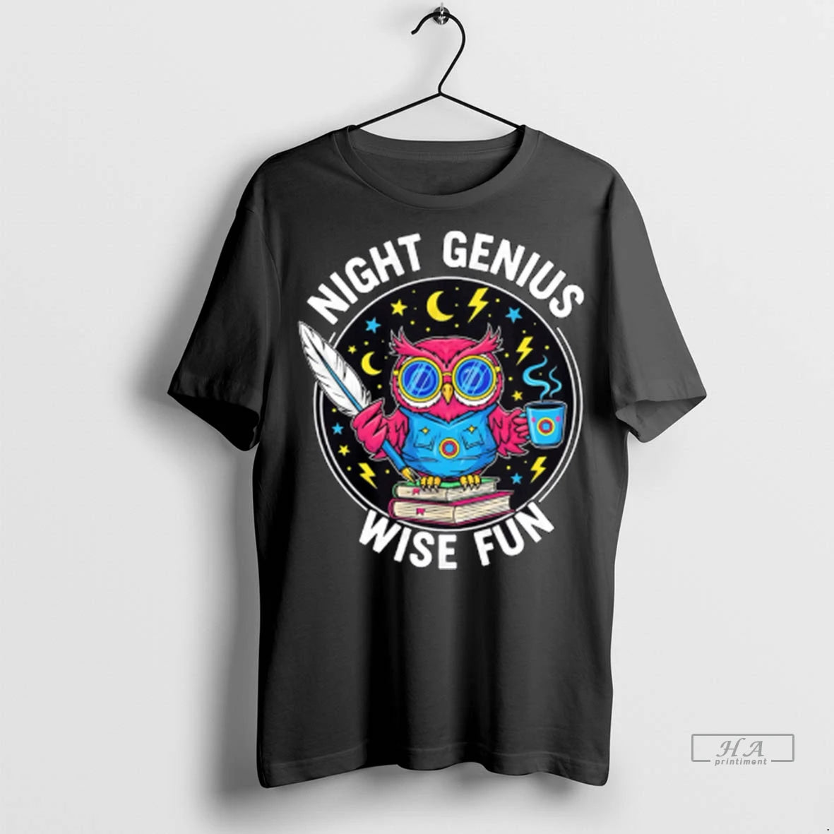 Official Night Genius Wise Fun Inspiration Owl Tshirts Sweater