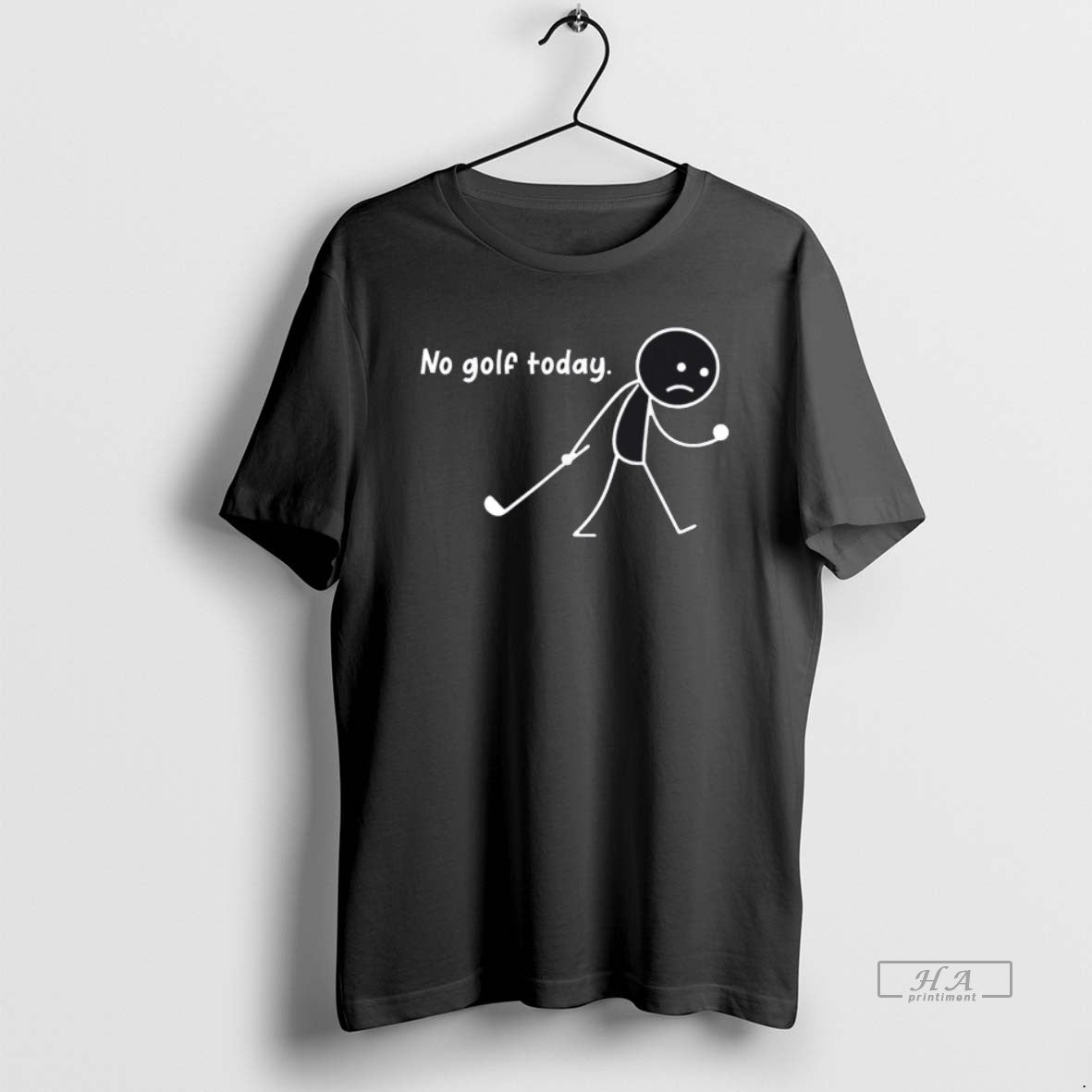Official No Golf Today Sad Stickman Golfer Golfers 1