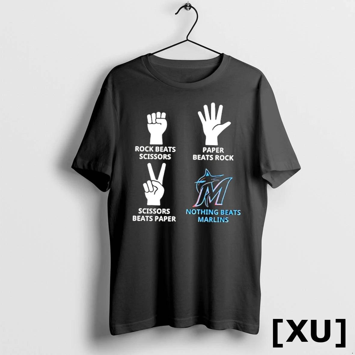 Official Nothing Beats Marlins Hands Rock Beats Scissors Paper Beat Rock Tshirts Sweater