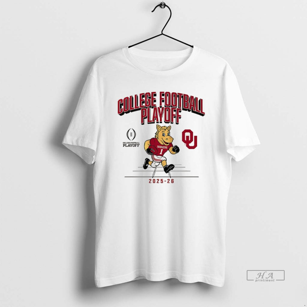 Official Oklahoma Sooners Ncaa College Football Playoff Team 2025 2026 Mascot Running