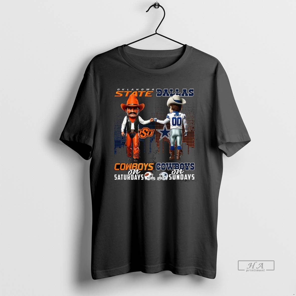 Official Oklahoma State Cowboys On Saturdays Vs Dallas Cowboys On Sundays Mascot