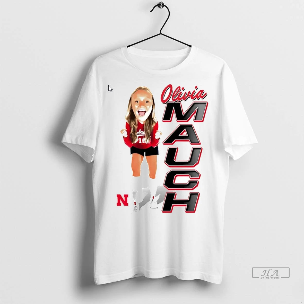 Official Olivia Mauch Caricature Celebration Nebraska Volleyball Tshirts Sweater