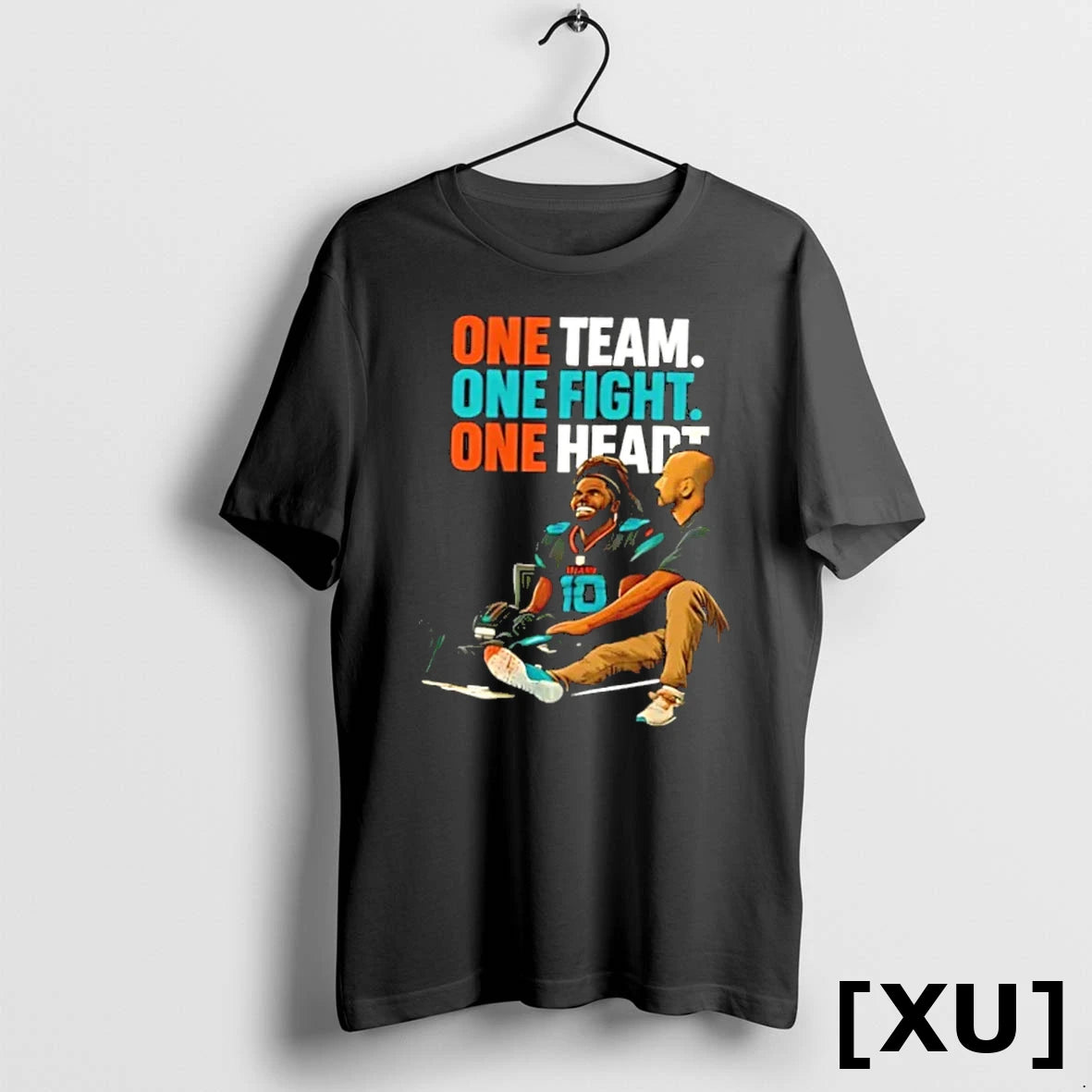 Official One Team One Fight One Heart Miami Football No 10 Tshirts Sweater