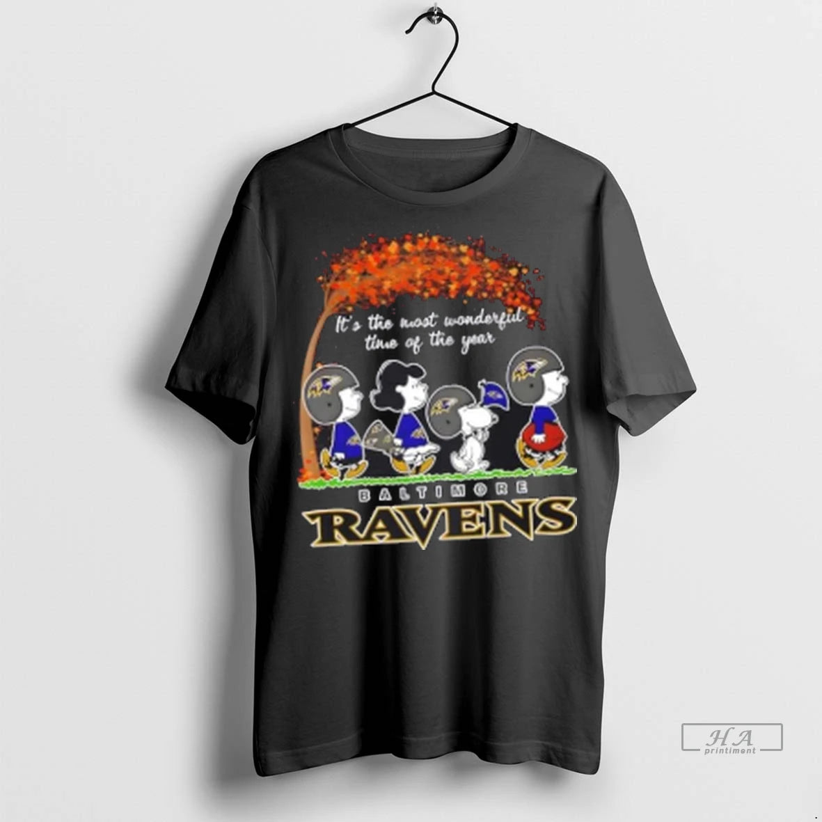 Official Peanuts Its The Most Wonderful Time Of The Year Baltimore Ravens Football Tshirts Sweater