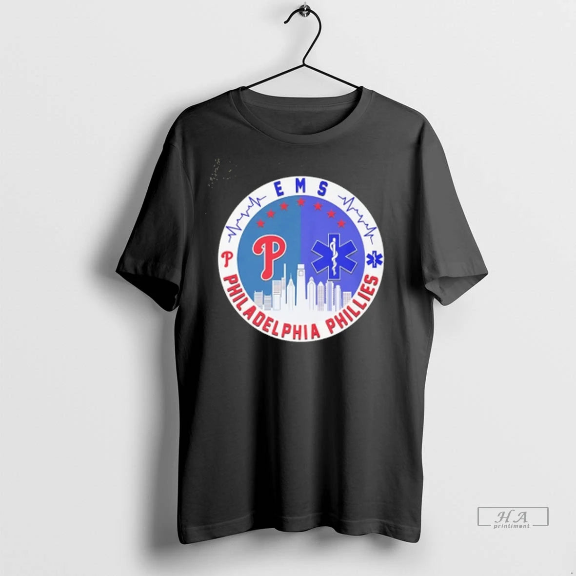 Official Philadelphia Phillies X Star Of Life Ems Skyline Logo Tee Tshirts Sweater