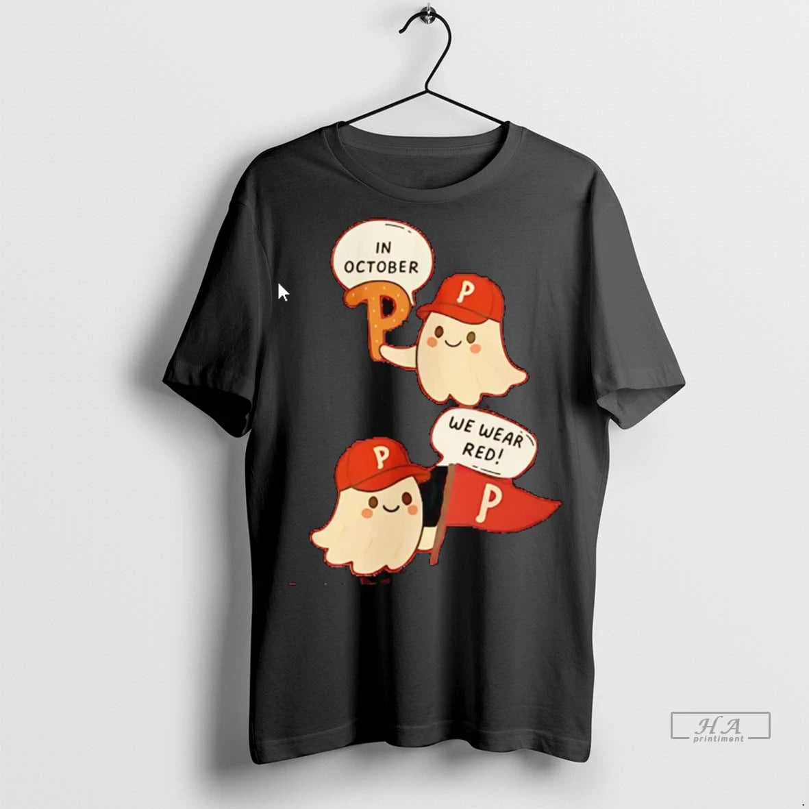 Official Philadelphia Phillies Ghost In October We Wear Red Tshirts Sweater