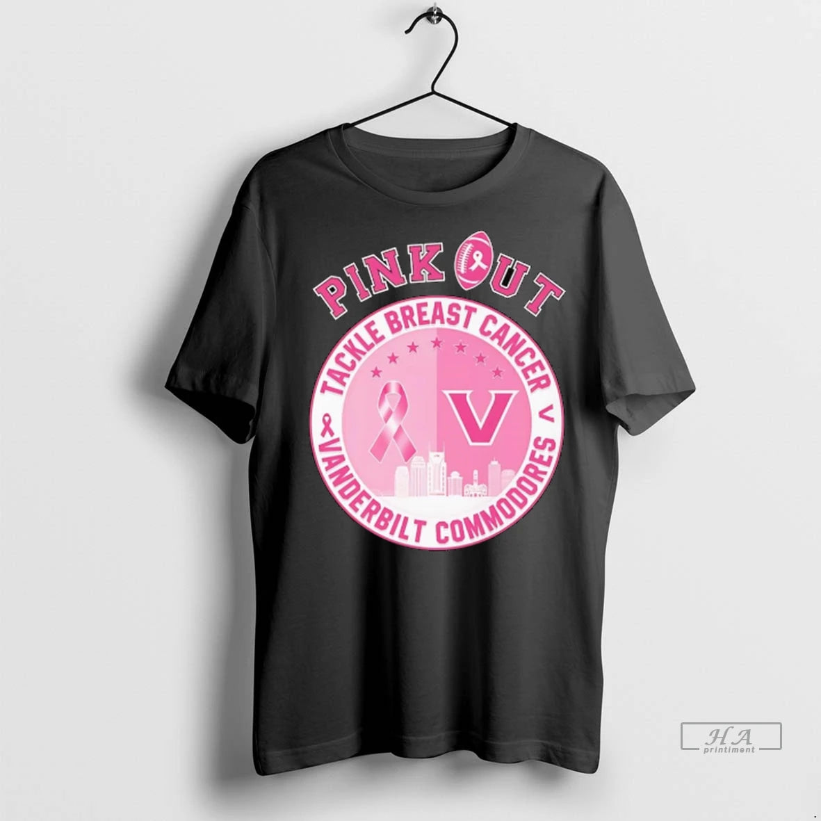 Official Pink Out Tackle Breast Cancer Vanderbilt Commodores Tshirts Sweater