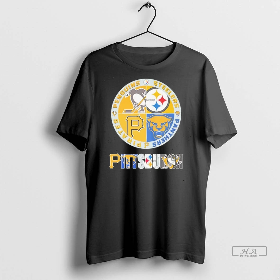 Official Pittsburgh Sports Team Penguins Steelers Panthers And Pirates Logo Tee Tshirts Sweater