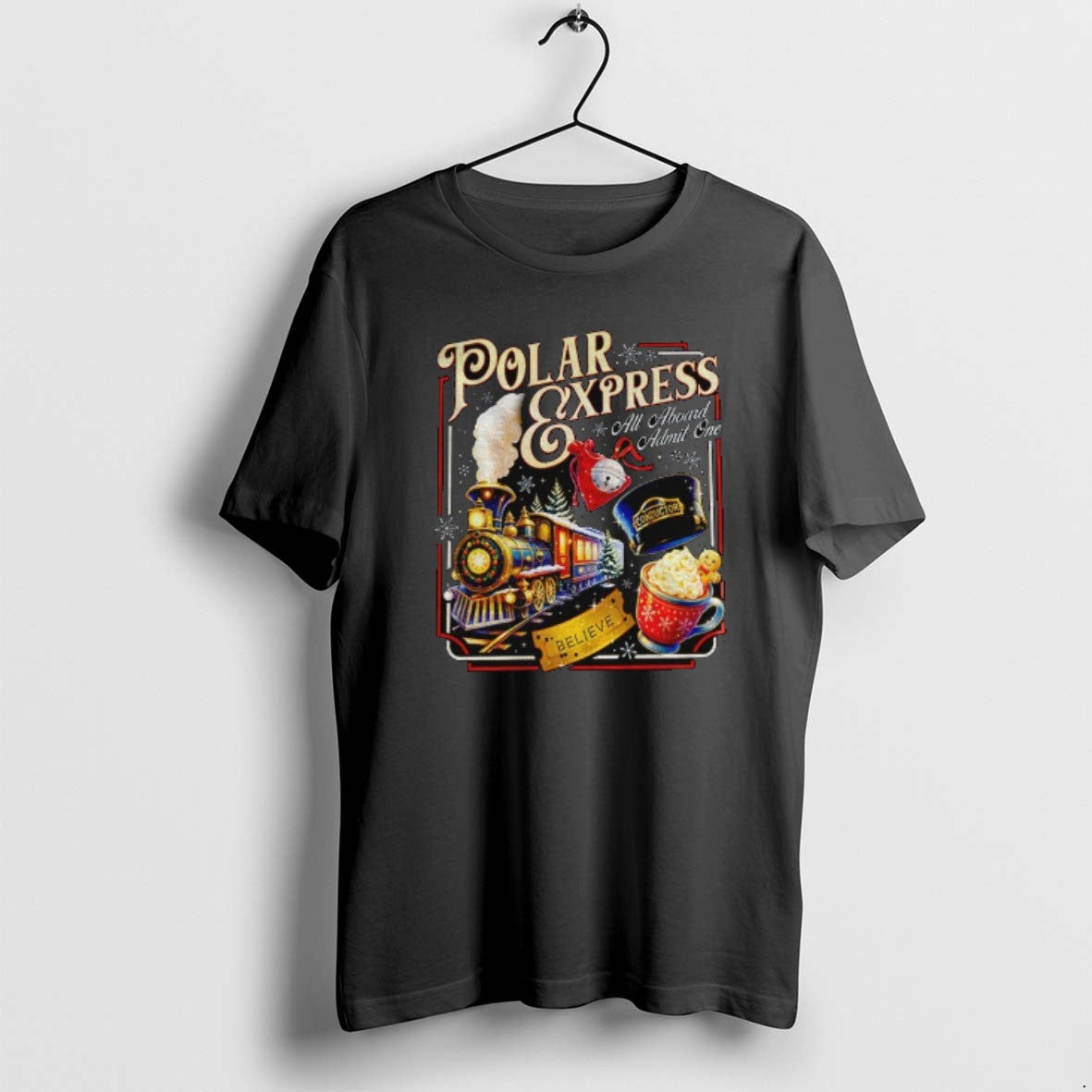 Official Polar Express All Aboard Admit One Christmas Believe Gold Stick