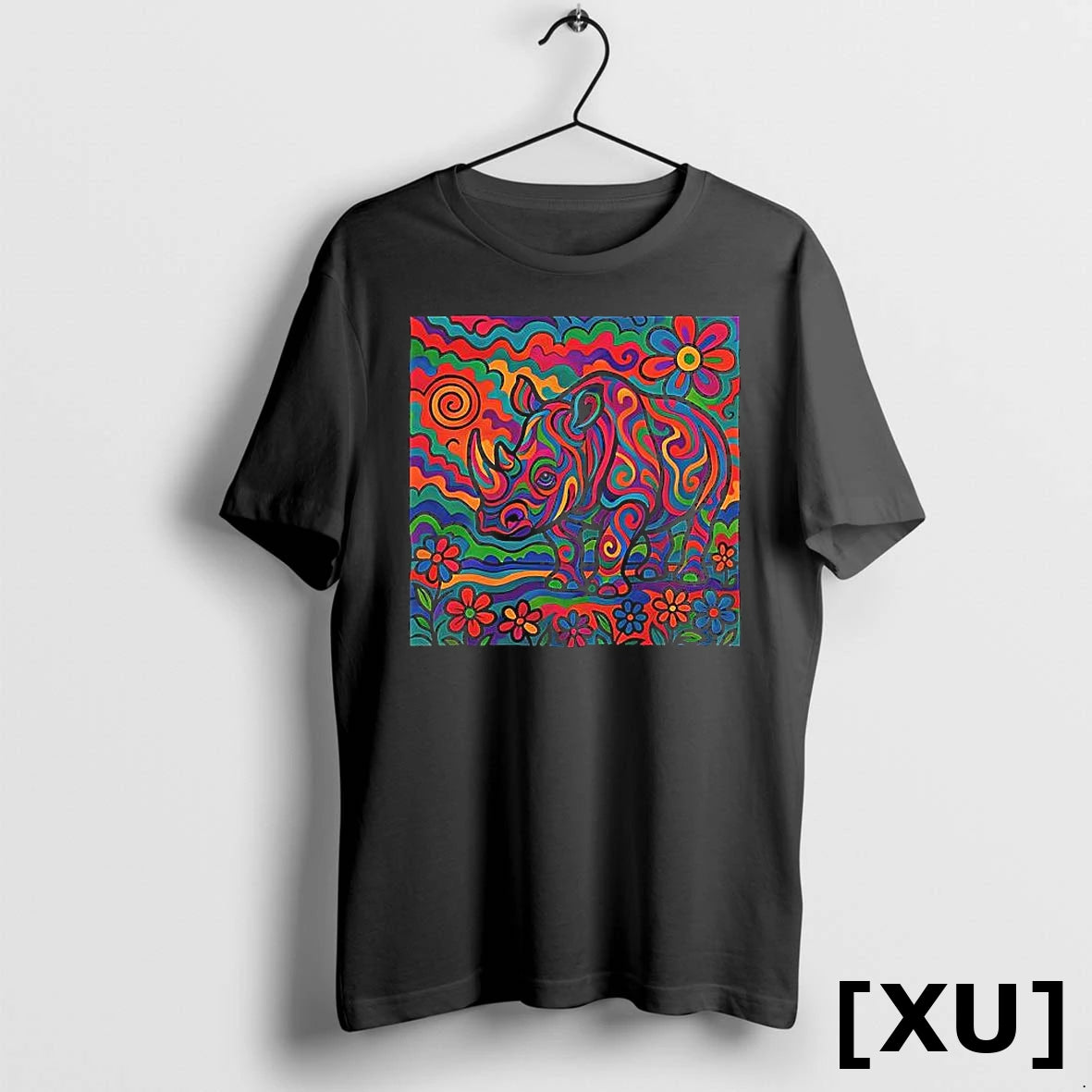 Official Rainbow Rhino Art Style Tshirts Sweater