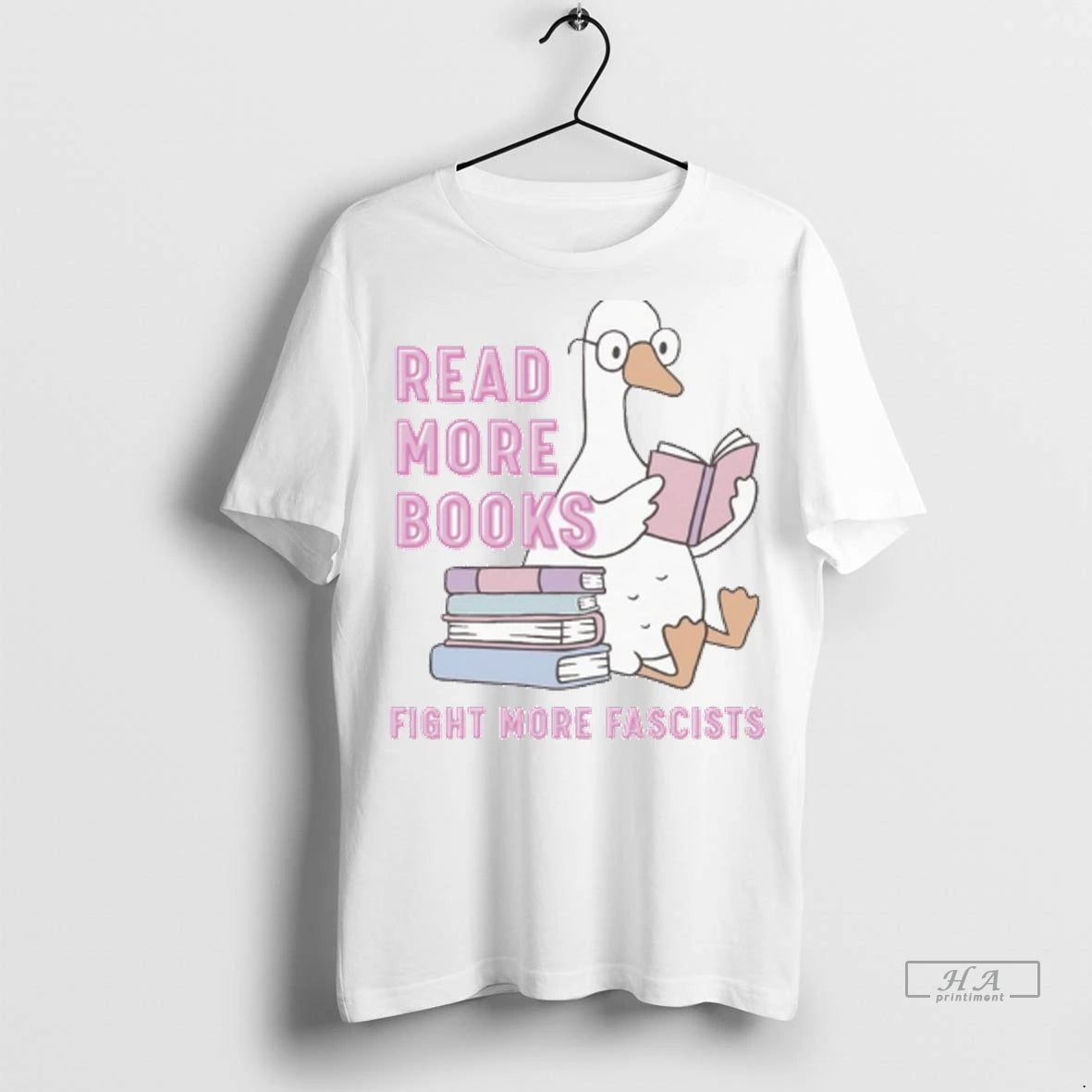 Official Read More Books Fight More Fascists Duck Tshirts Sweater