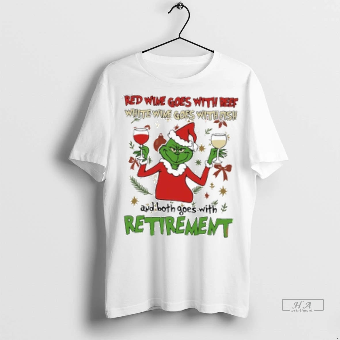 Official Red Wine Goes With Beef White Wine Goes With Fish Retirement Tshirts Sweater