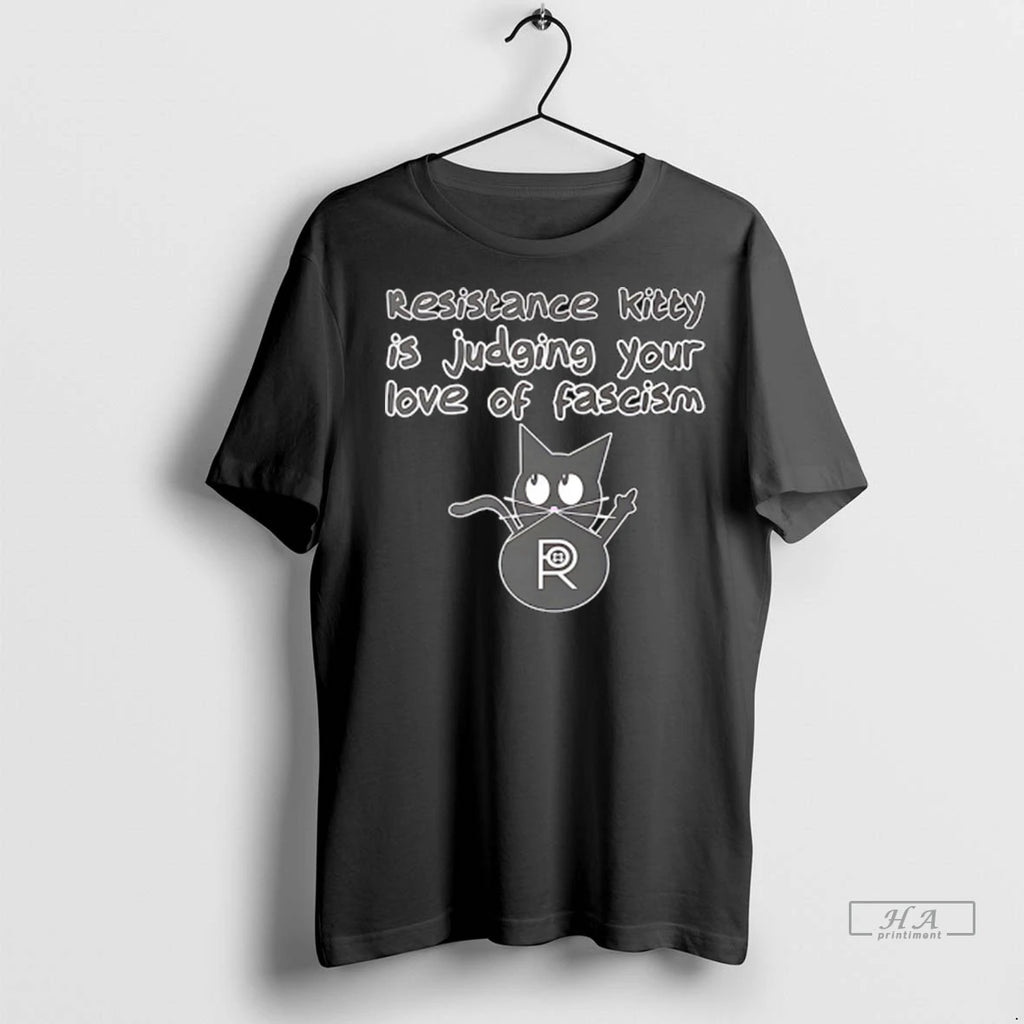 Official Resistance Kitty Is Judging Your Love Of Fascism Cat Tshirts Sweater