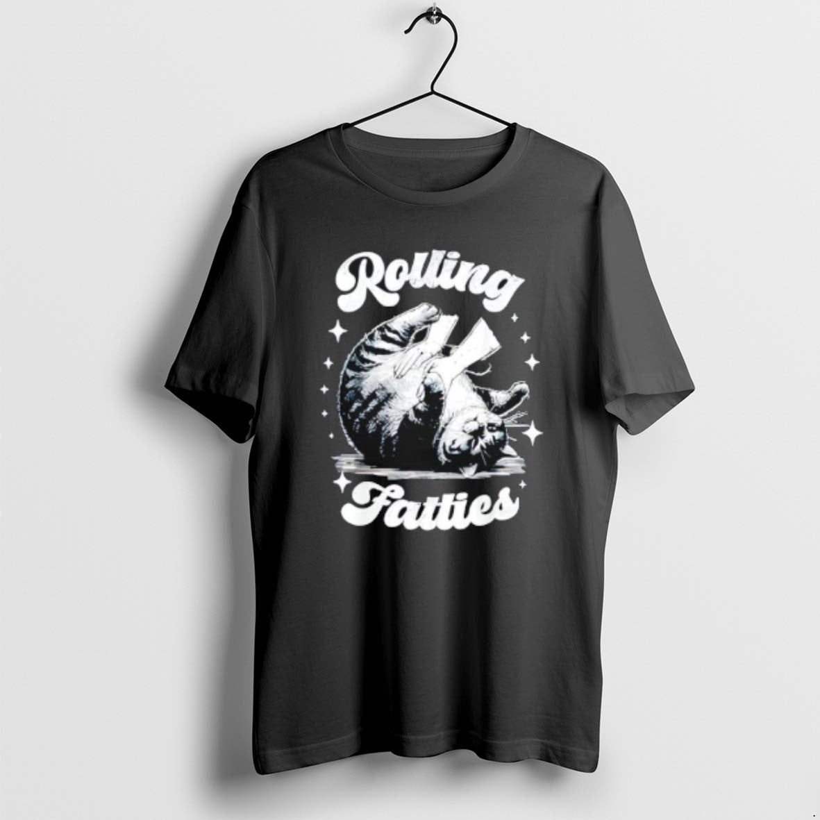 Official Retro Funny Rolling Fatties Vintage Sarcastic Cat Meme
