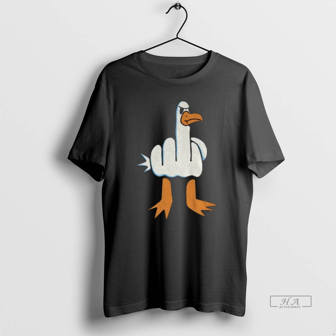 Official Rude Seagull Middle Finger Meme