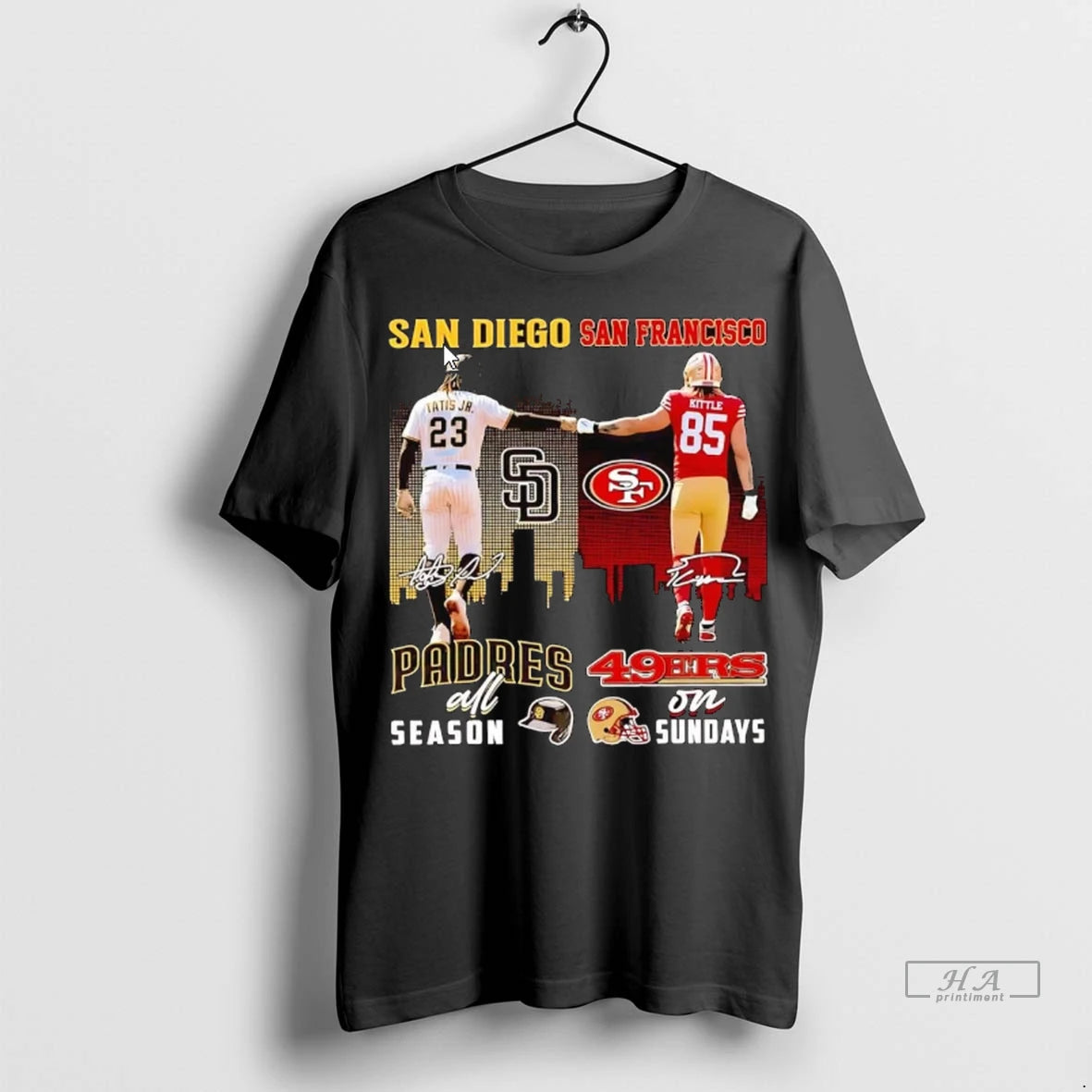 Official San Diego Padres All Season Sf 49ers On Sundays City Skyline Tshirts Sweater