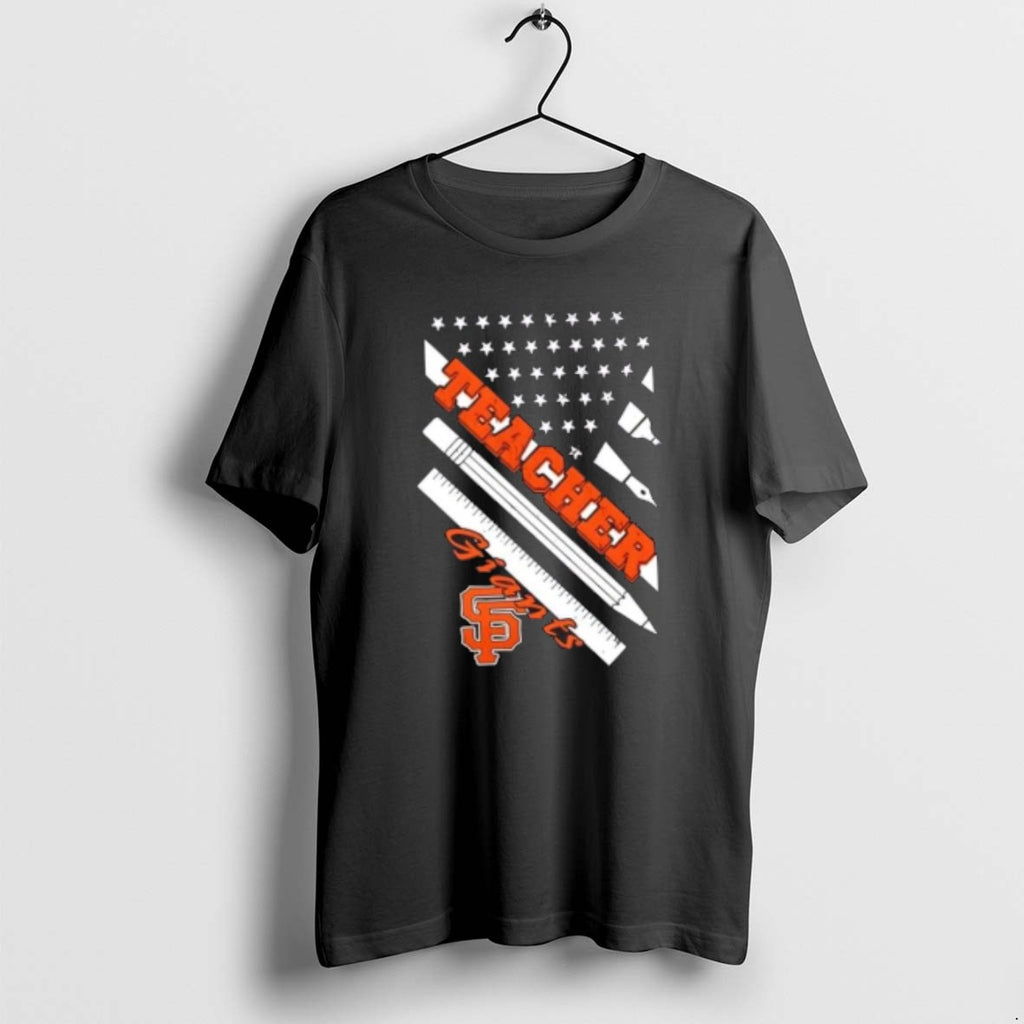 Official San Francisco Giants Baseball X Teacher American Flag