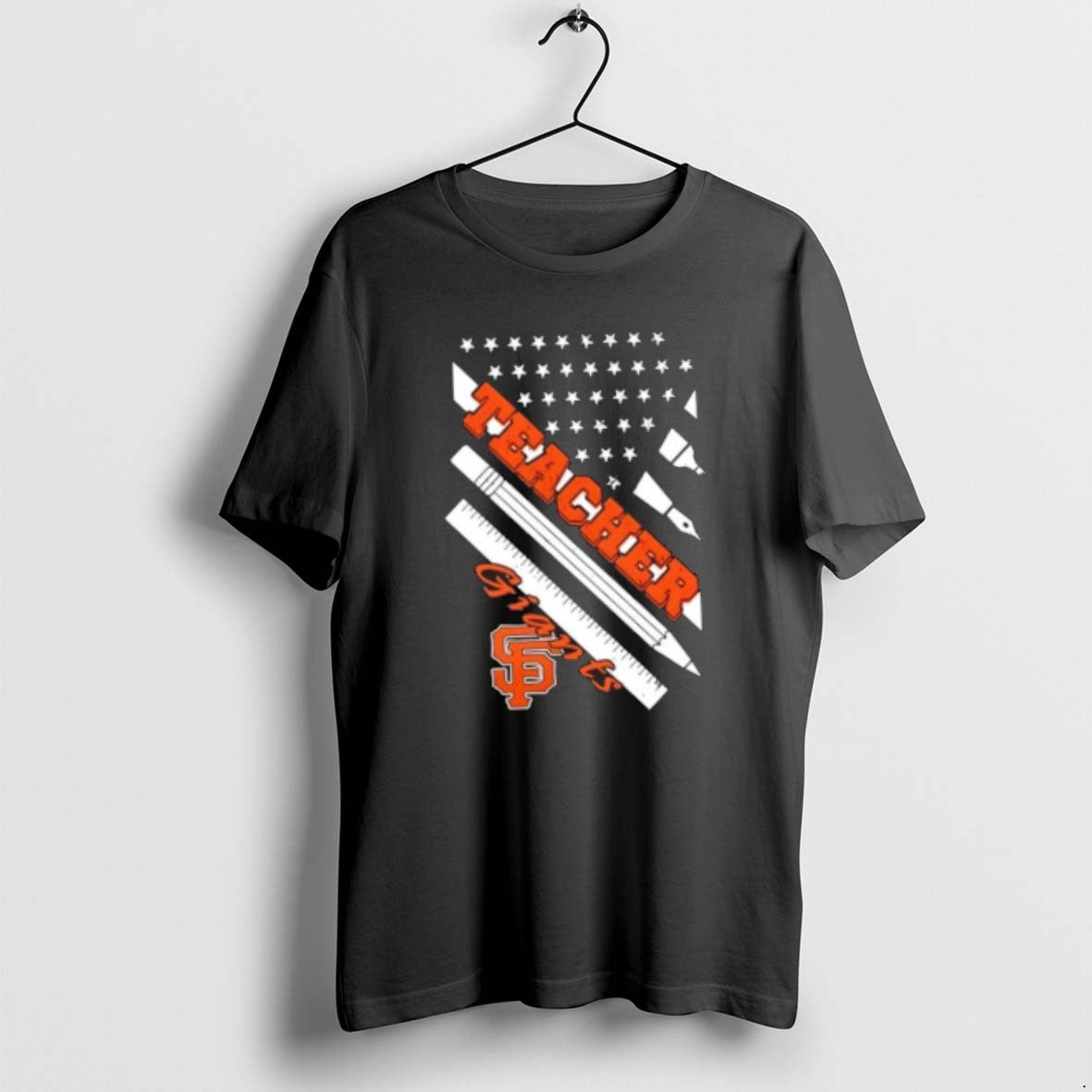 Official San Francisco Giants Baseball X Teacher American Flag