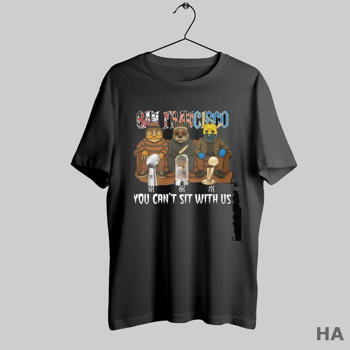 Official San Francisco Sports 49ers Giants And Warriors Mascots Halloween You Cant Sit With Us