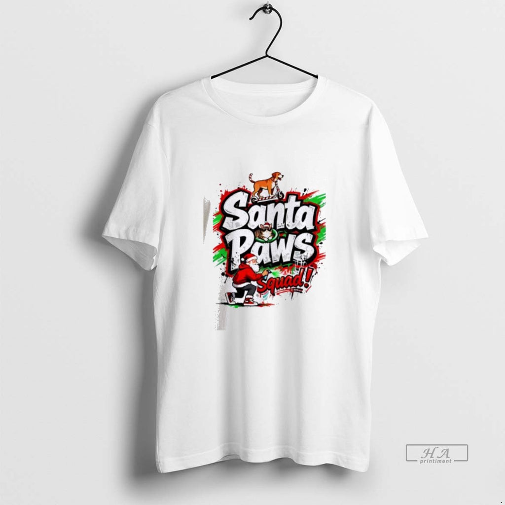 Official Santa Paws Squad Christmas Santa With Dog And Cat Street