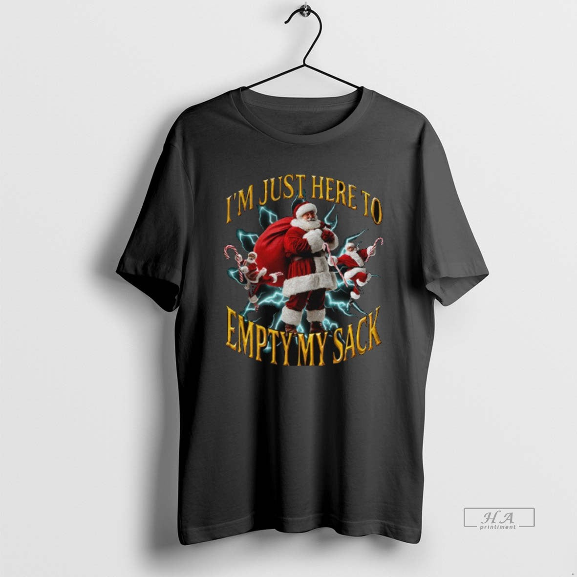 Official Santa Hat Im Just Here To Empty My Sack Merry Christmas