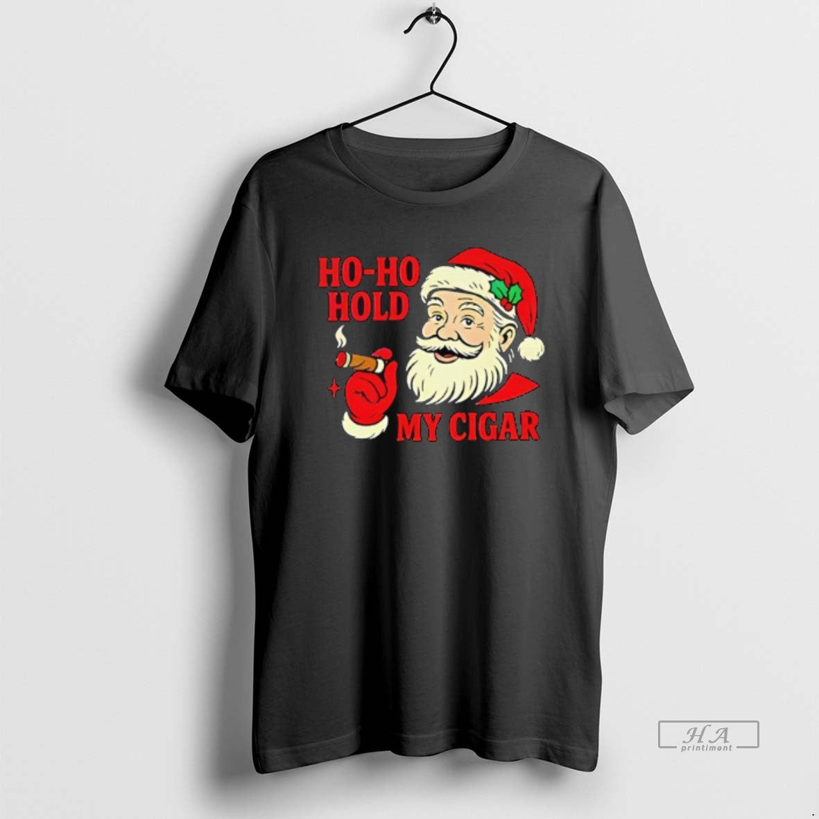 Official Santa Moking Ho Ho Hold My Cigar Christmas