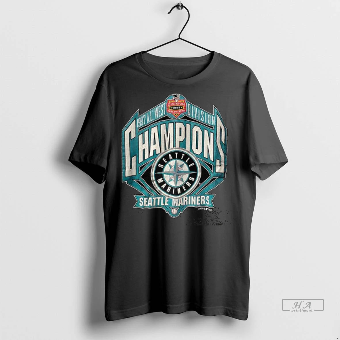 Official Seattle Mariners 1997 Al West Division Champions Tshirts Sweater