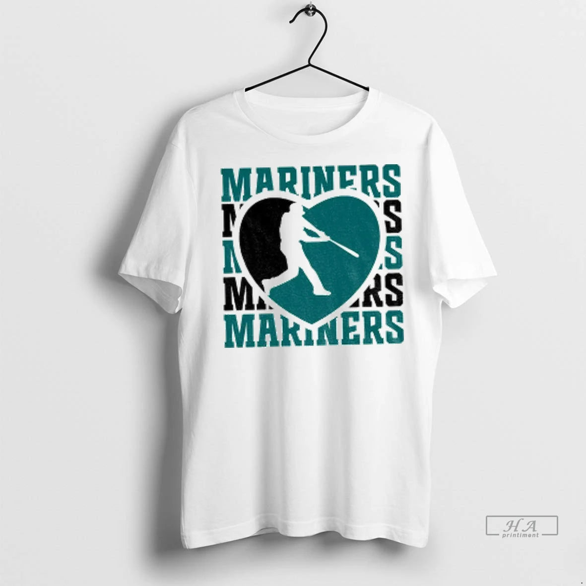 Official Seattle Mariners Baseball Logo Heart Mlb For Fan Tshirts Sweater